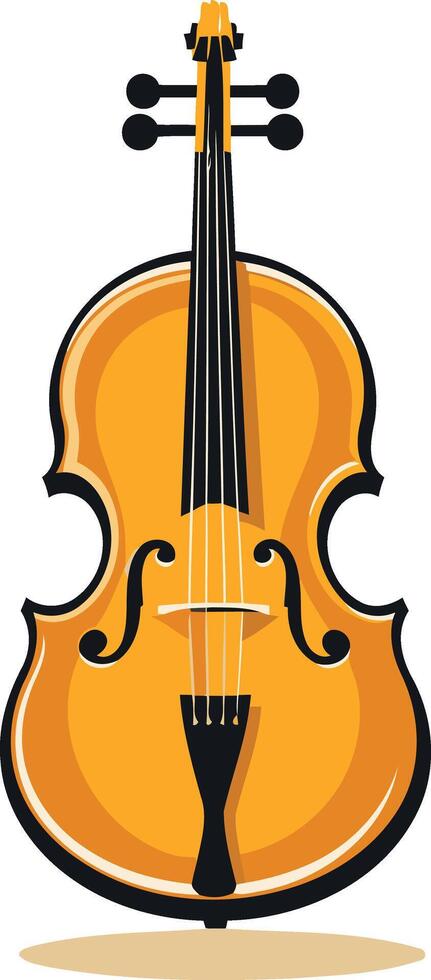 A simple, elegant illustration of a violin, perfect for music related projects, websites, and logos vector