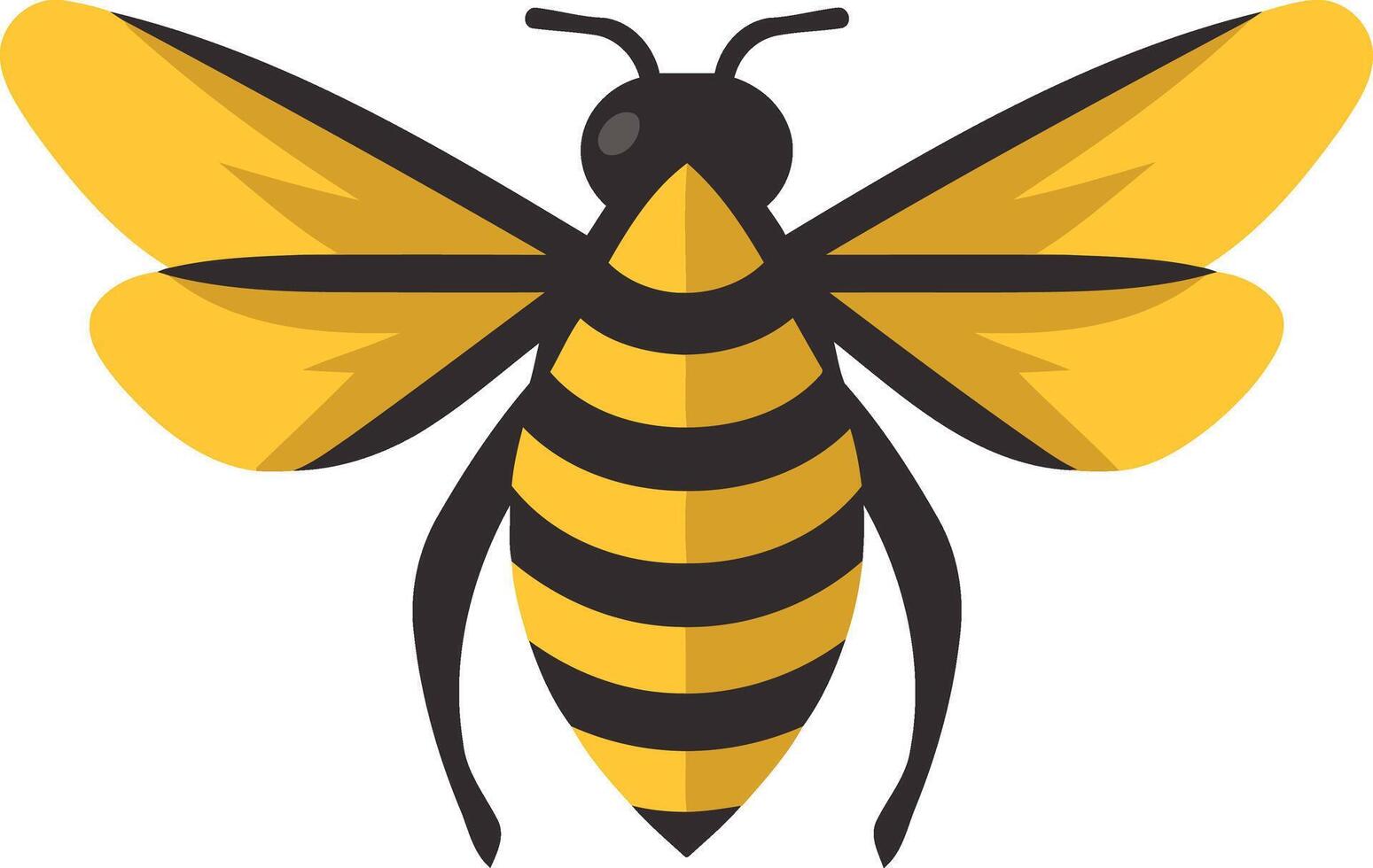 A simple and cute flat style bee illustration, perfect for branding, websites, or children's books vector