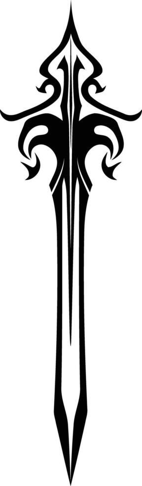 A striking, tribal inspired sword design vector