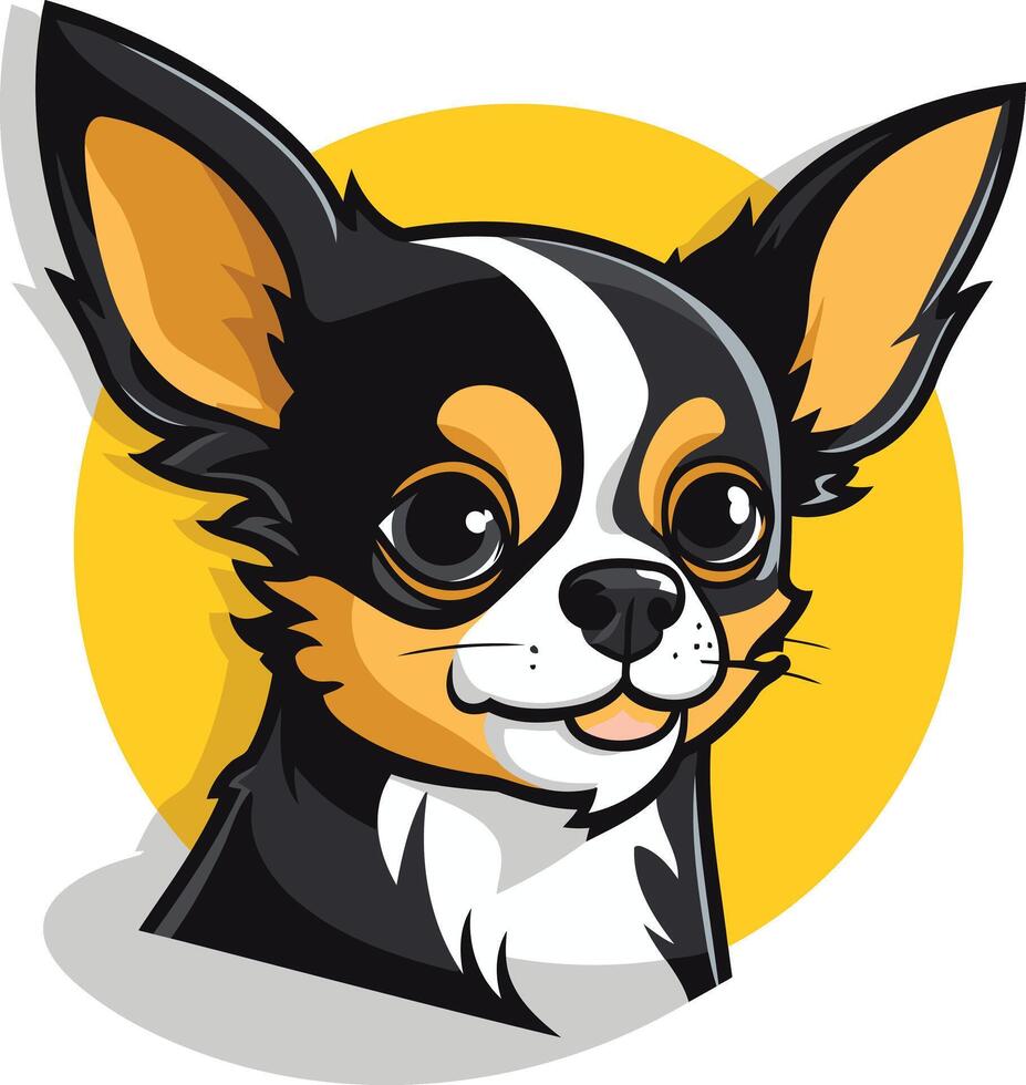 Adorable cartoon chihuahua with big, soulful eyes vector