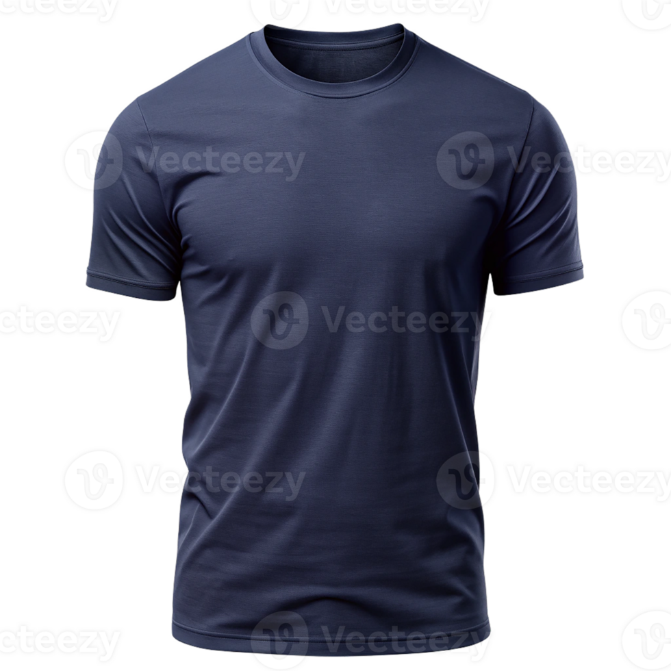 a navy t - shirt on a transparent background png