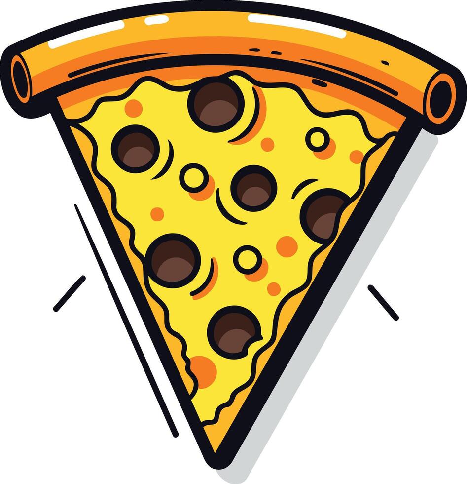 A delicious slice of pizza, perfect for your next food themed design project vector