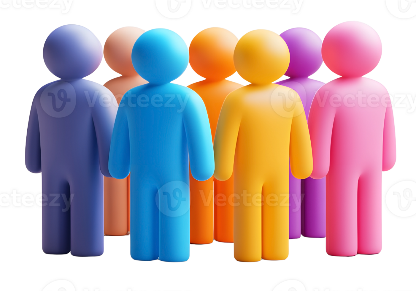 3D Icon of a Diverse Team in a Modern Office Environment png