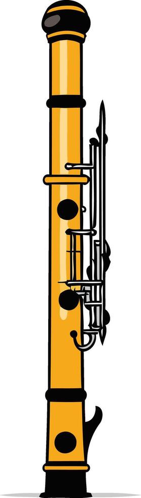 A simple, yet striking illustration of a wooden flute vector