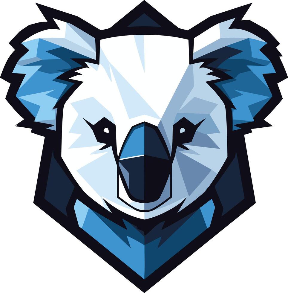 Geometric Koala Mascot Design vector
