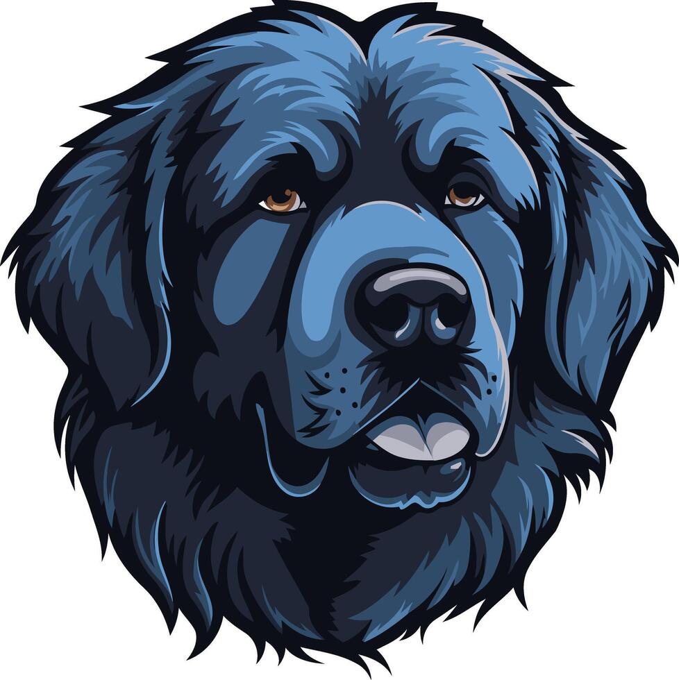 Black Dog Portrait with Brown Eyes vector
