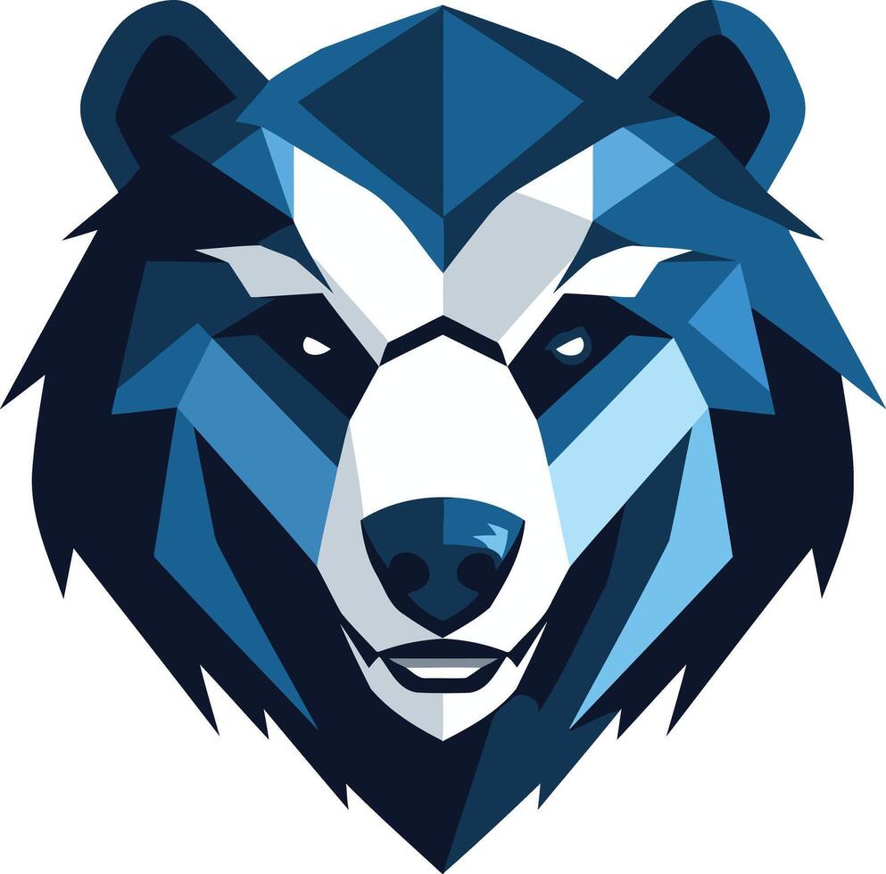 Abstract Geometric Bear Design vector