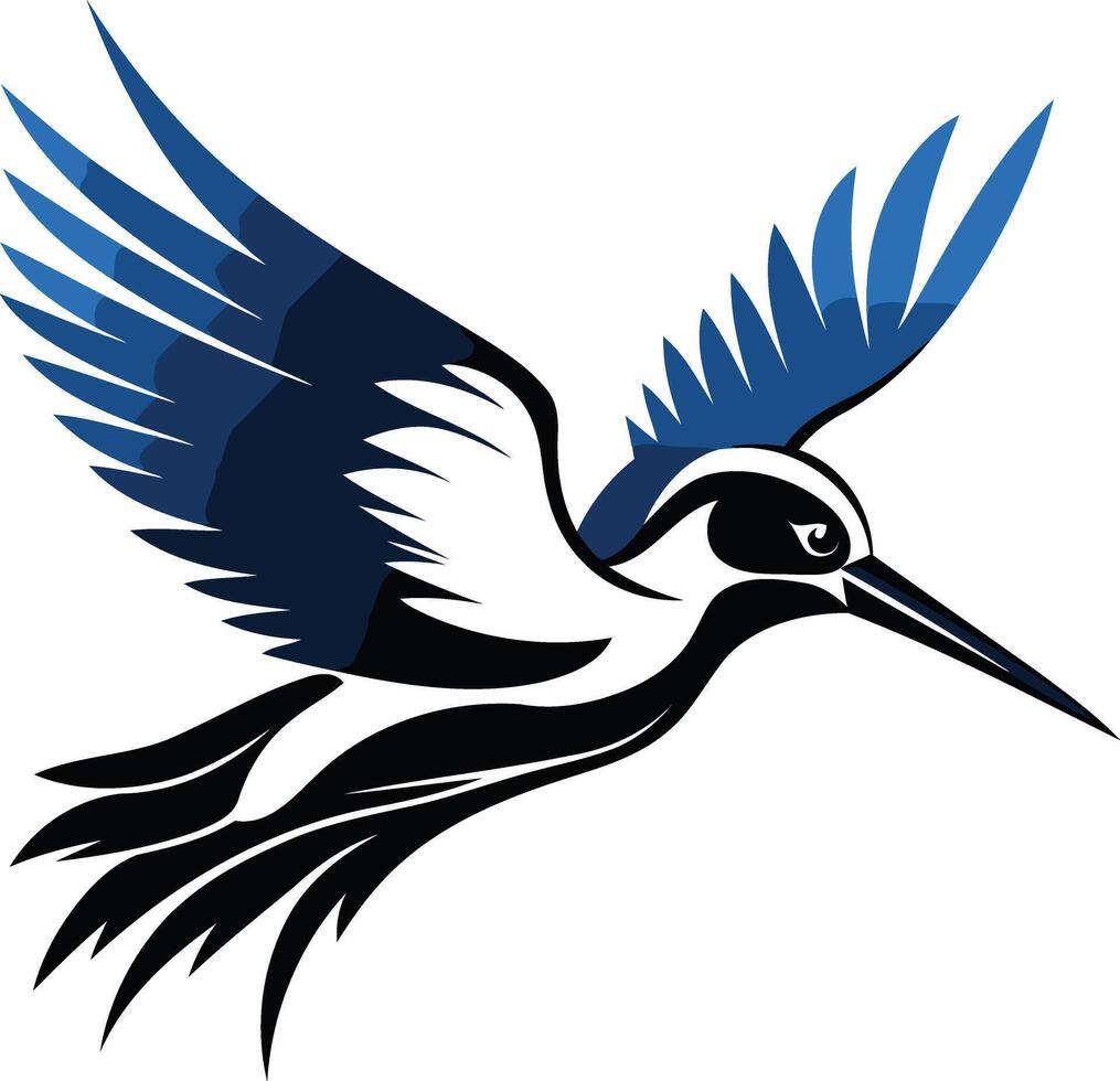 Stylized hummingbird logo, perfect for nature, travel, or branding vector