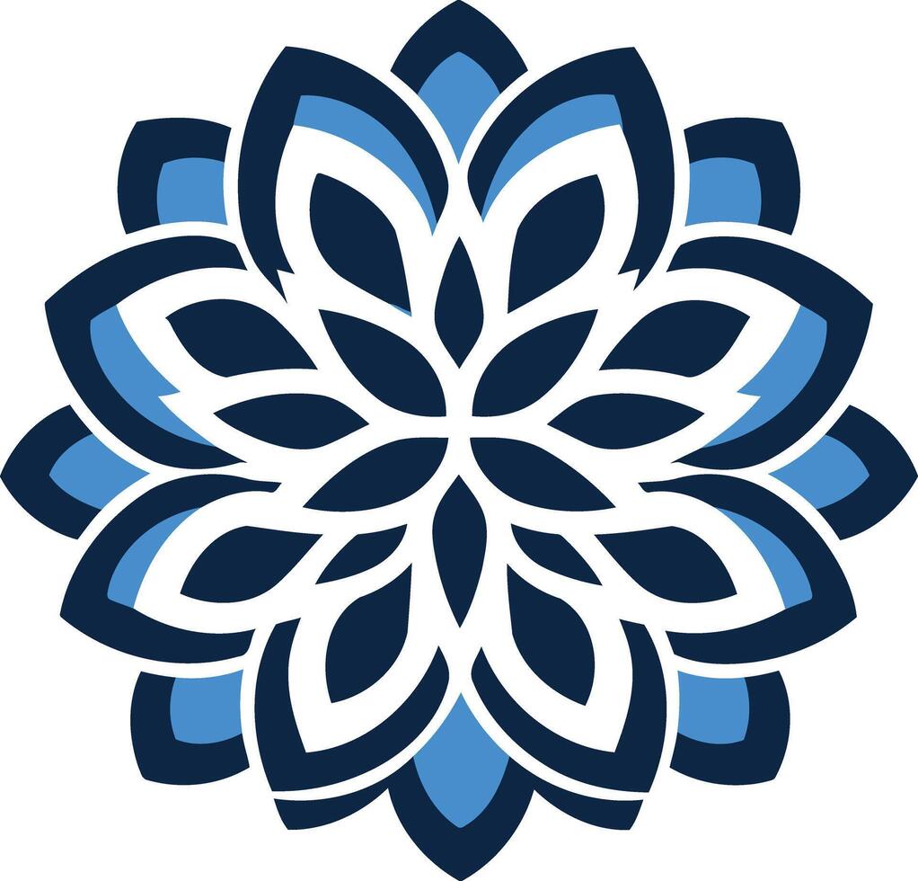 Abstract Floral Mandala Design vector