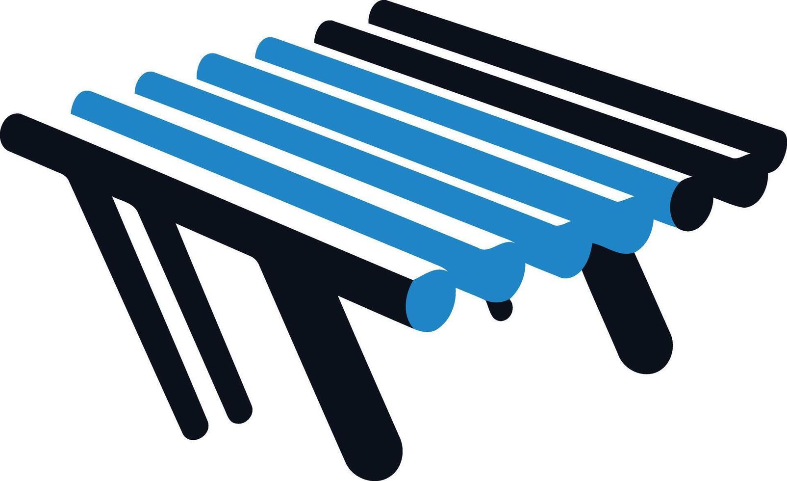 Abstract geometric logo design with blue and black lines, perfect for a modern tech company or a business with a focus on innovation vector