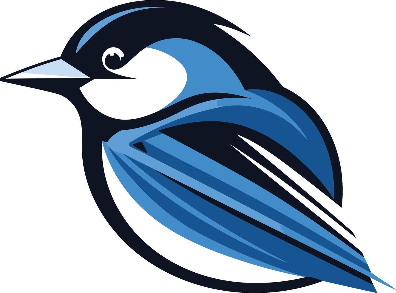 A stylized bluebird logo, perfect for businesses and organizations seeking a friendly and energetic brand identity vector