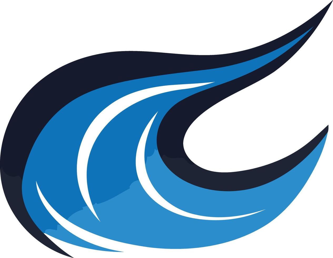 Blue and Black Wave Design vector
