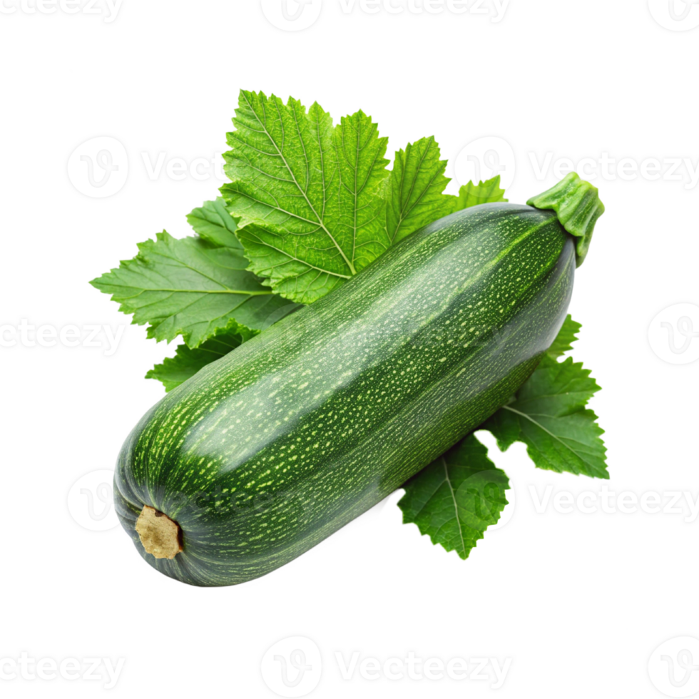 fresh zucchini with green leaves png