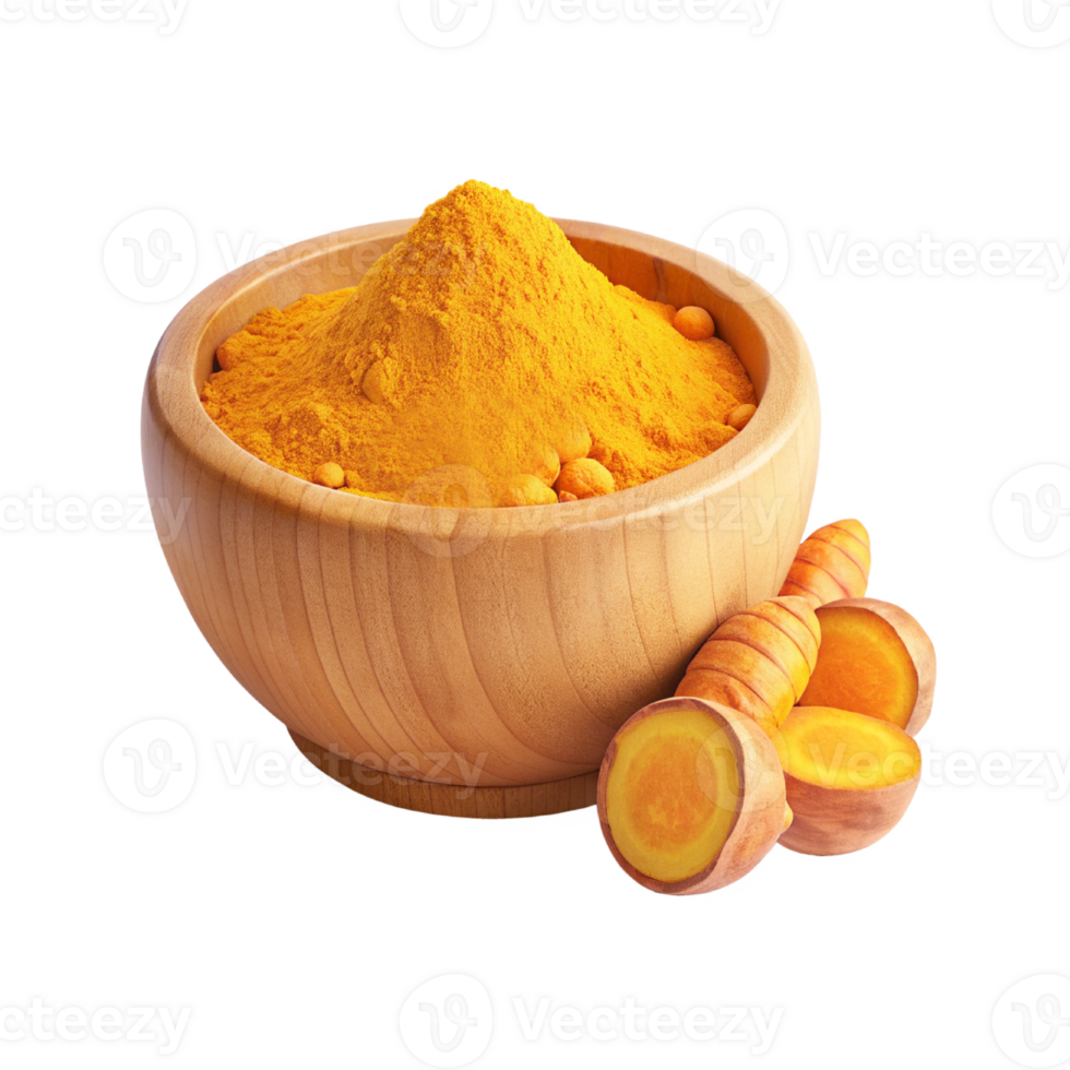 bowl of turmeric powder png