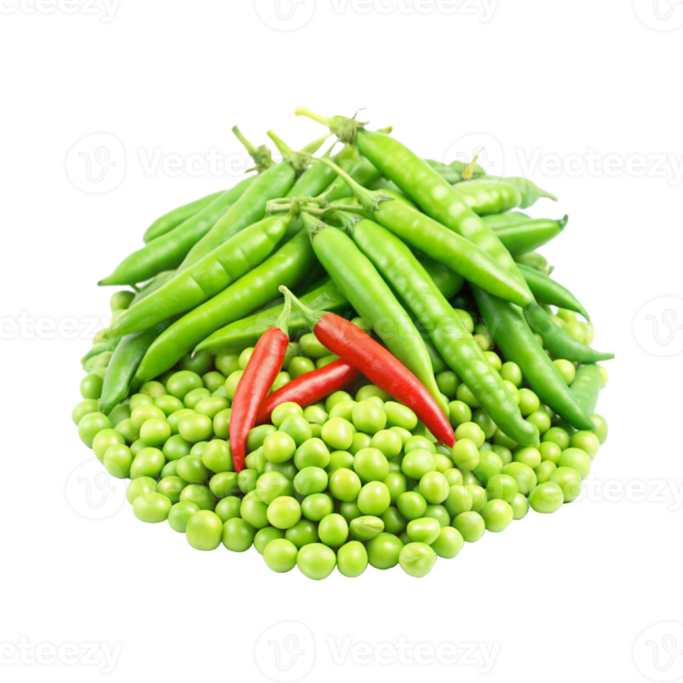 green peas with chili peppers png