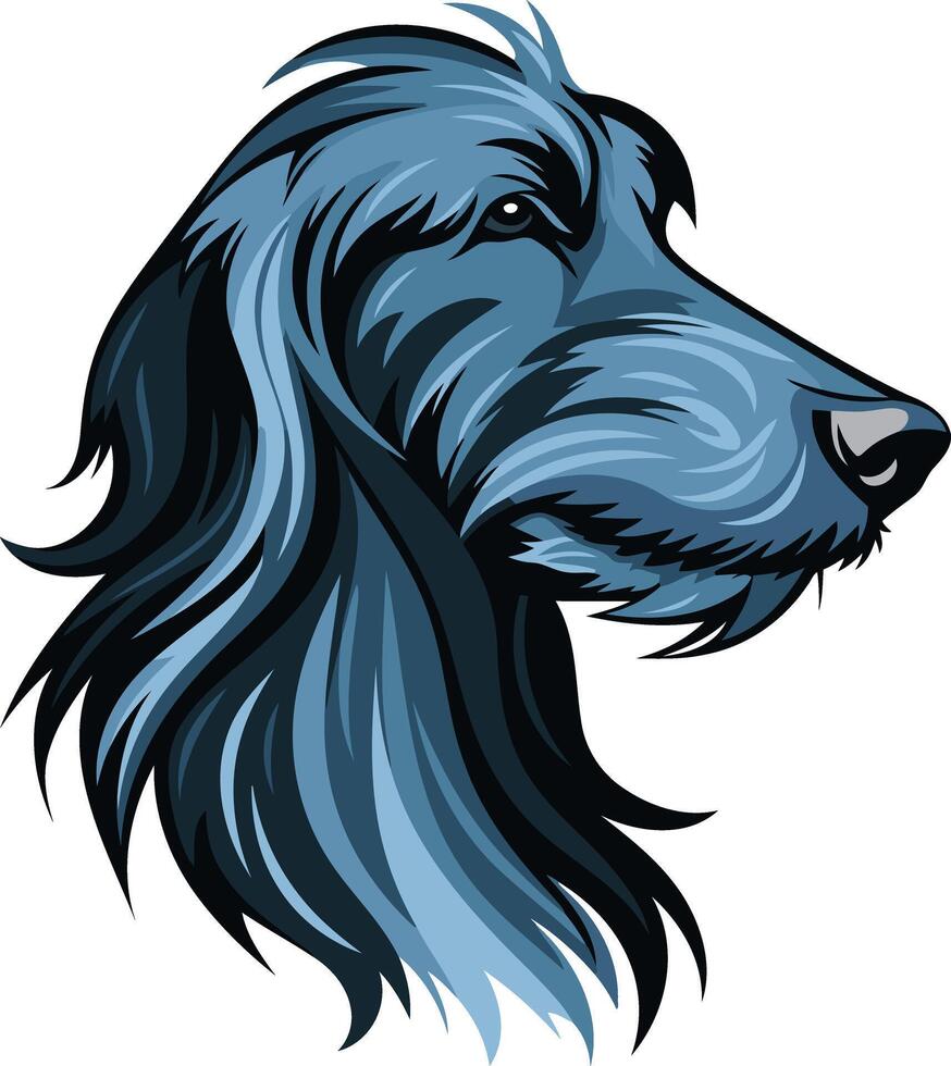 Stylized illustration of a dog's head, perfect for pet related designs, logos, and branding vector