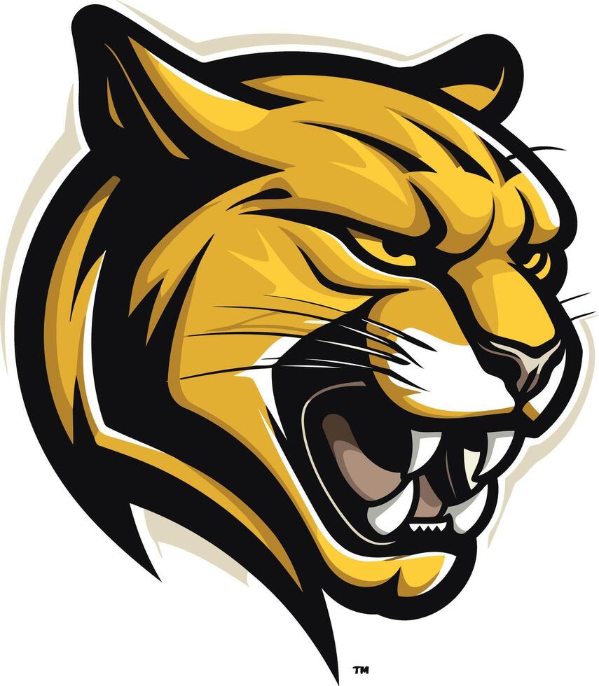 Fierce and powerful, this snarling cougar mascot logo is perfect for a sports team, club, or brand seeking an aggressive and bold design vector