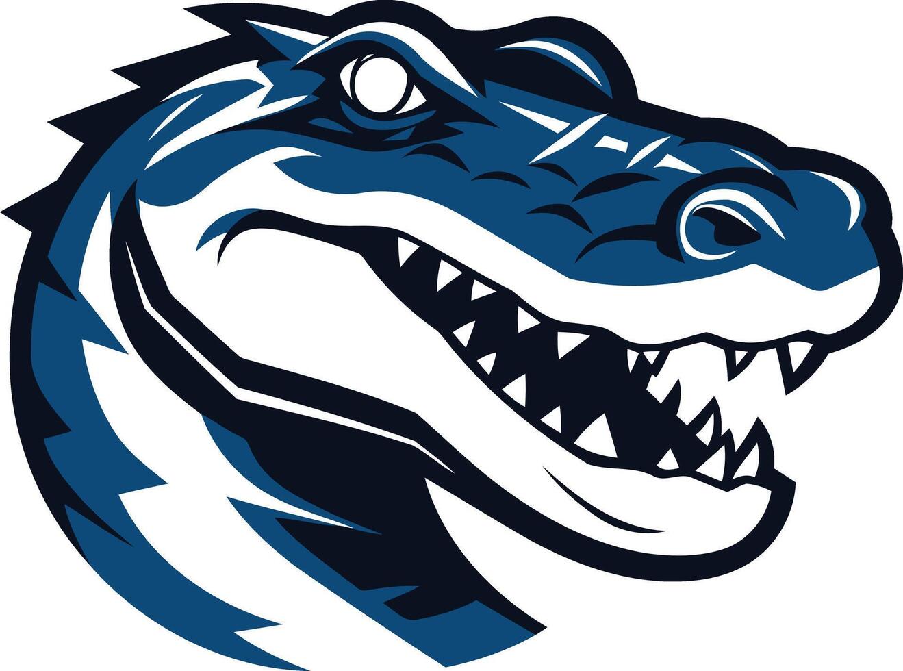 A fierce and powerful alligator mascot logo, perfect for a sports team or brand that wants to convey strength and determination vector