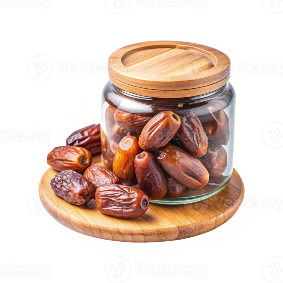 dried dates in a glass jar png