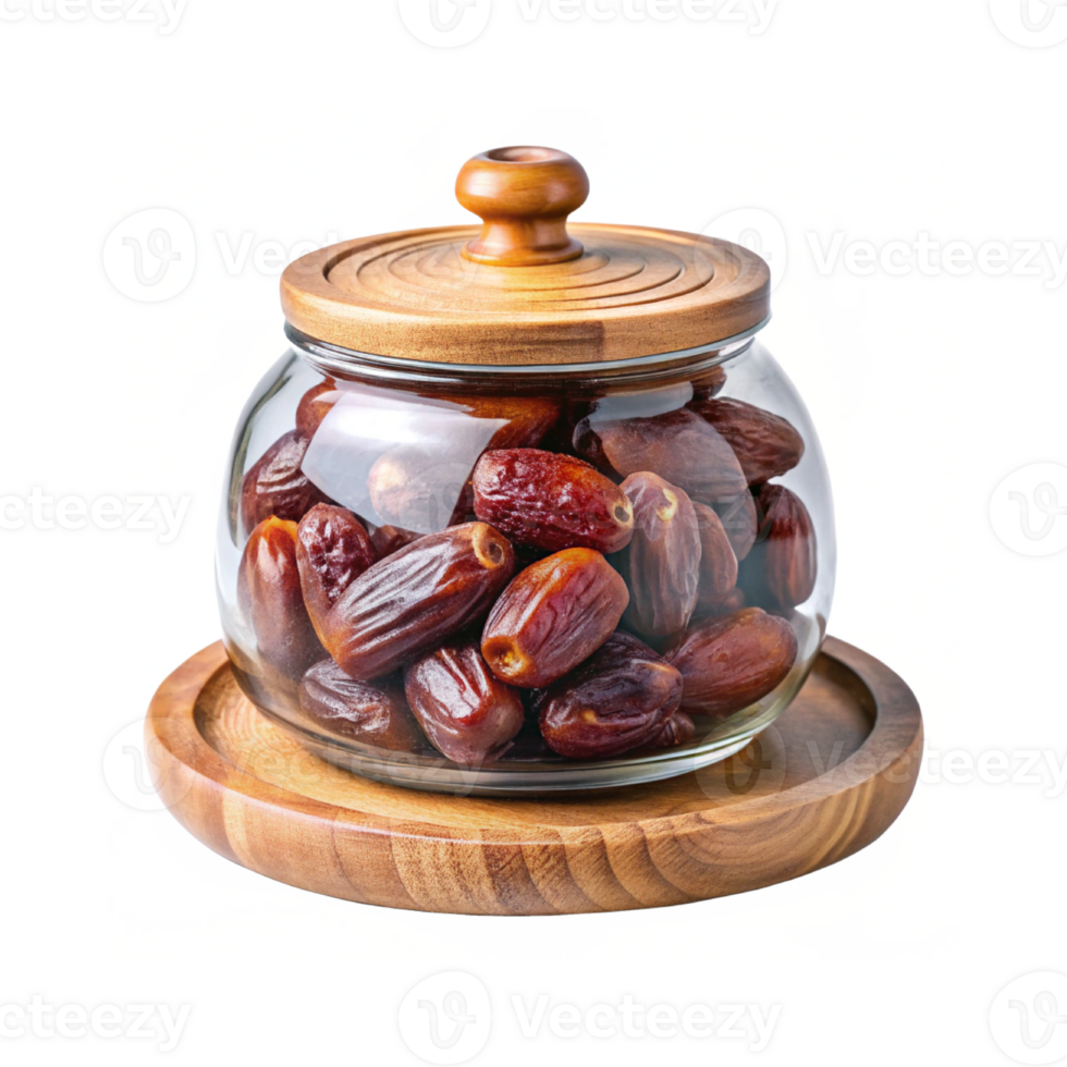 a glass jar filled with dates image png