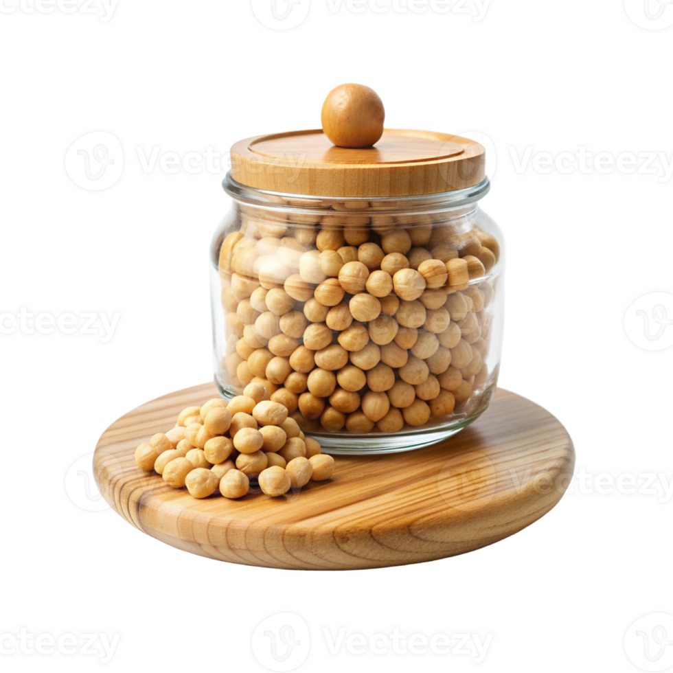 chickpeas in a glass jar png