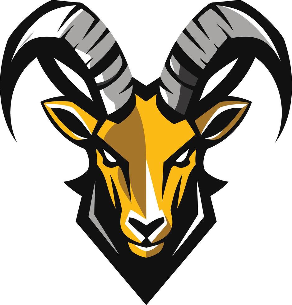 Bold and powerful, this striking element illustration of a ram's head is perfect for sports teams, logos, and branding vector