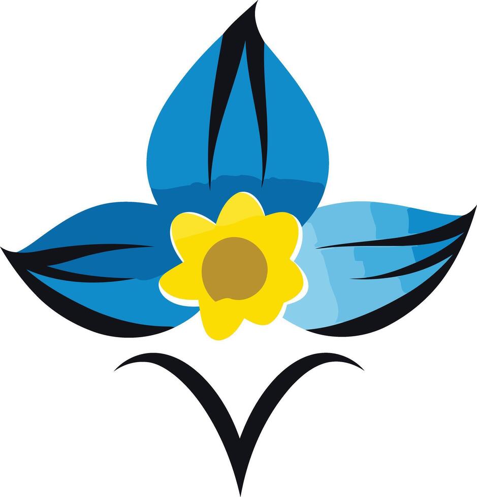 Simple and elegant stylized flower logo, perfect for branding, beauty, or nature themed projects vector