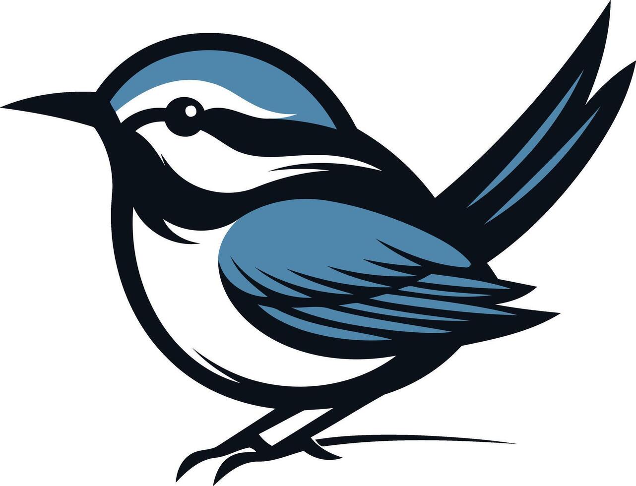 Stylized bluebird logo, perfect for branding, website, or app design vector