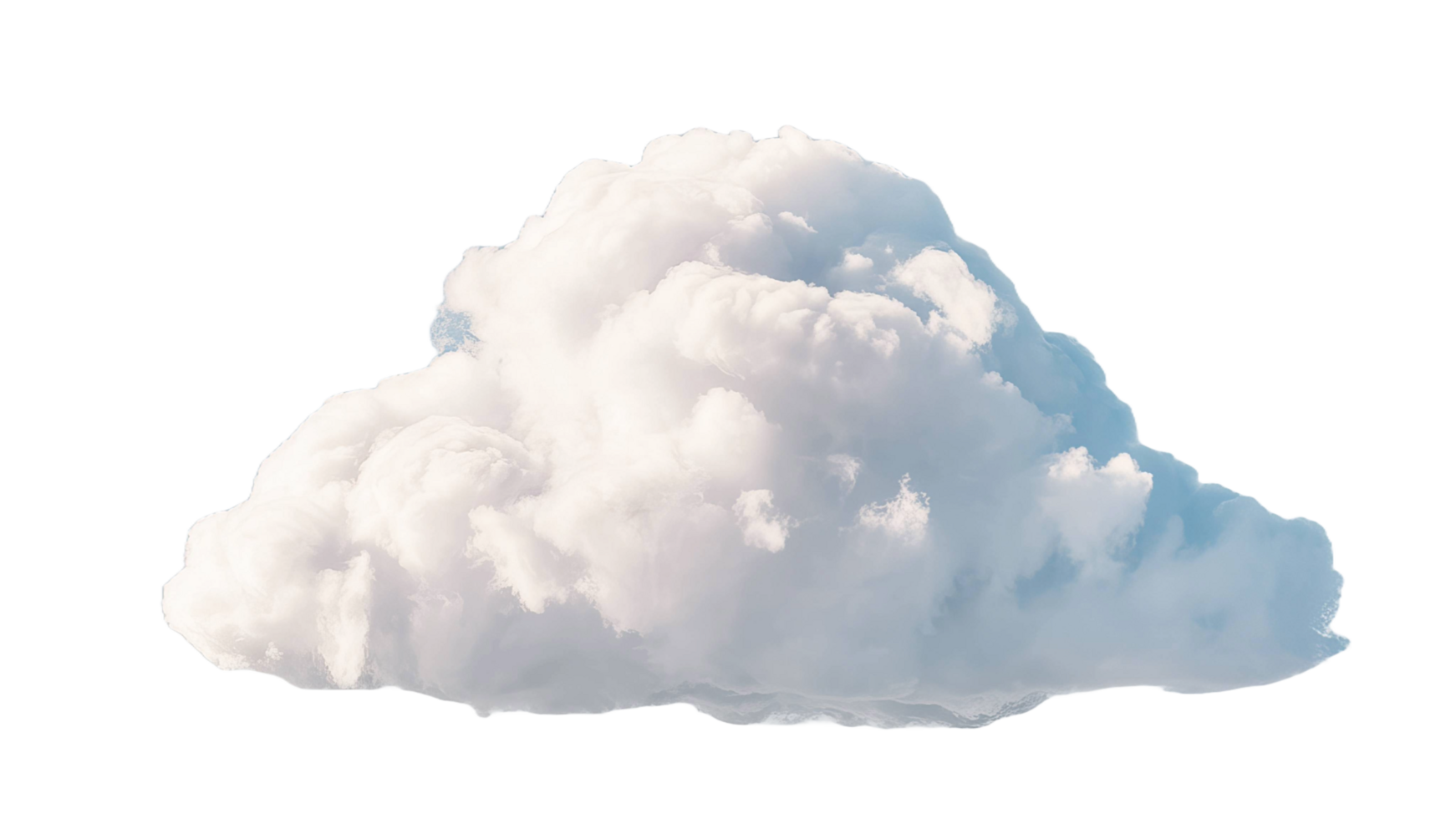 Big white cloud isolated on transparent background png