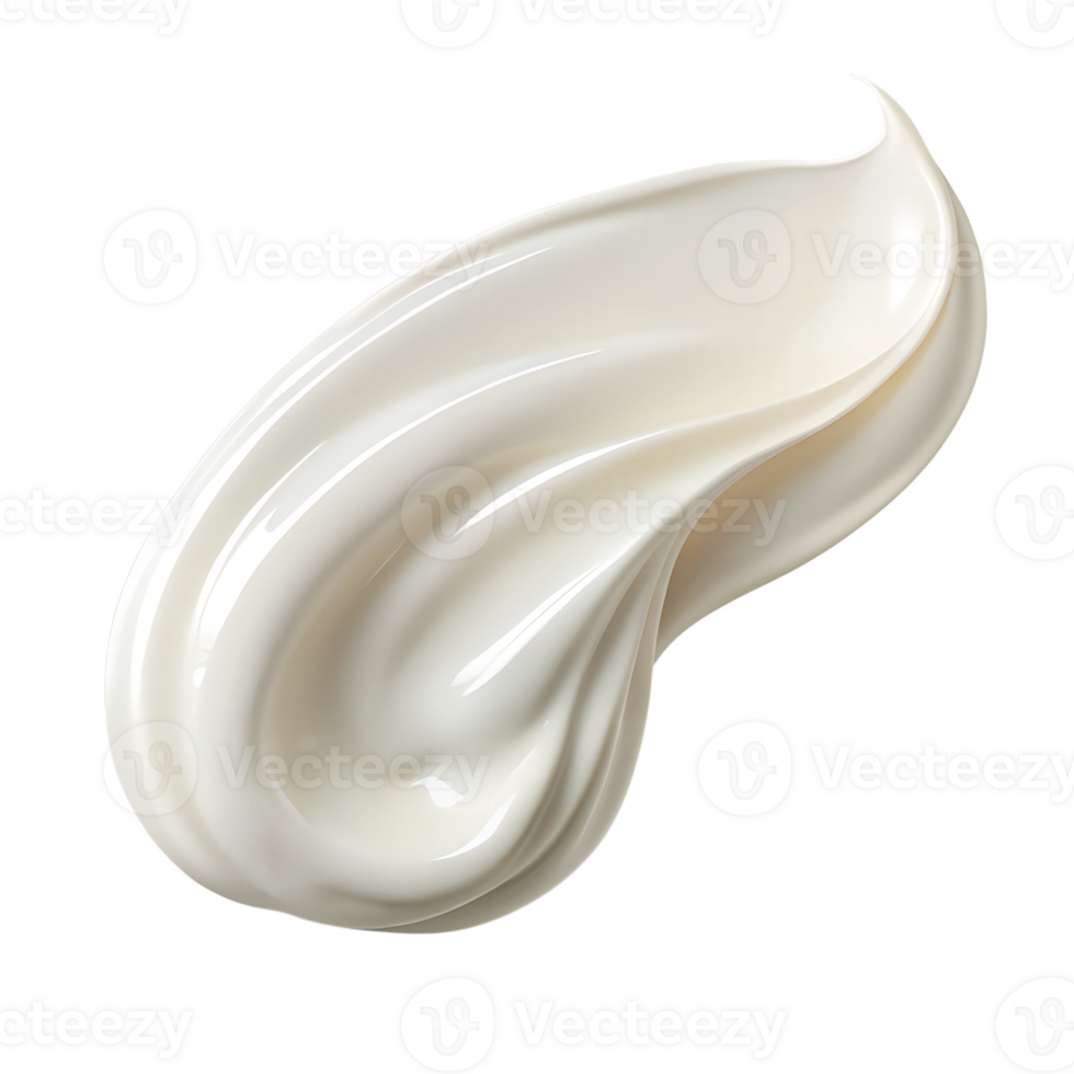 Cream smear, texture, swatch. On a transparent background. png
