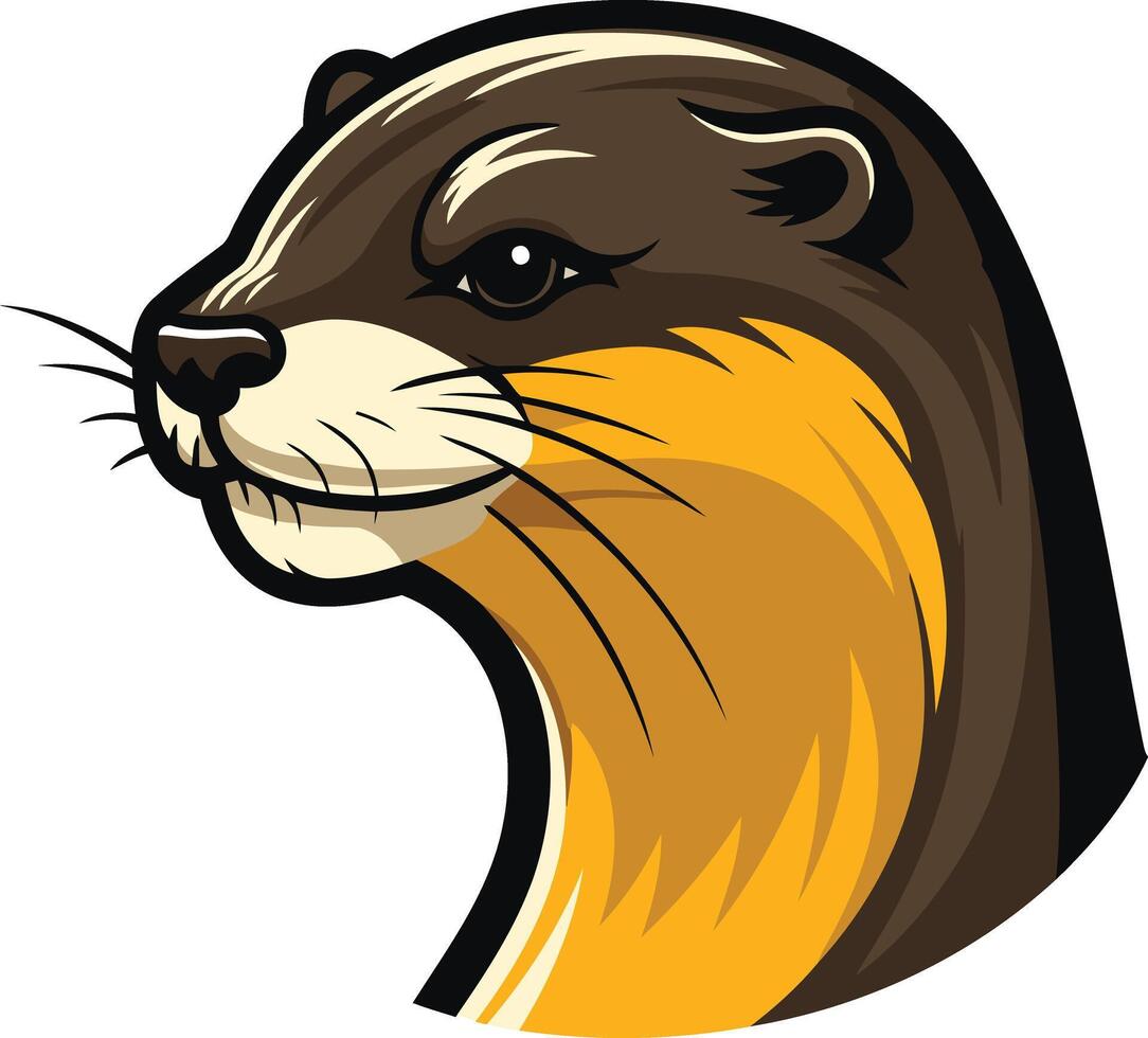 Otter Mascot with a Confident Expression vector