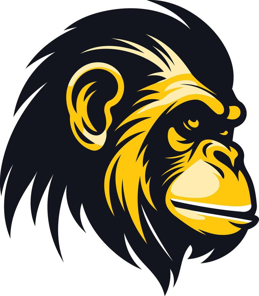 Chimpanzee Head Mascot Design vector