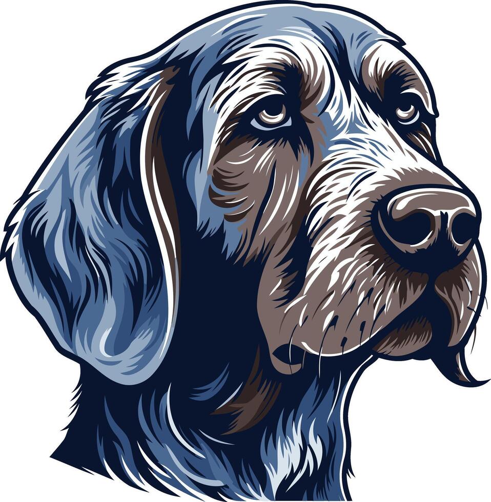 Portrait of a German Shorthaired Pointer vector