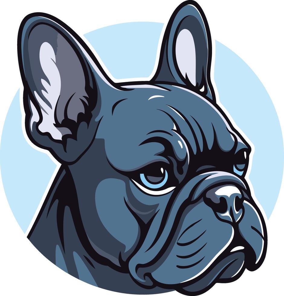 Portrait of a French Bulldog vector