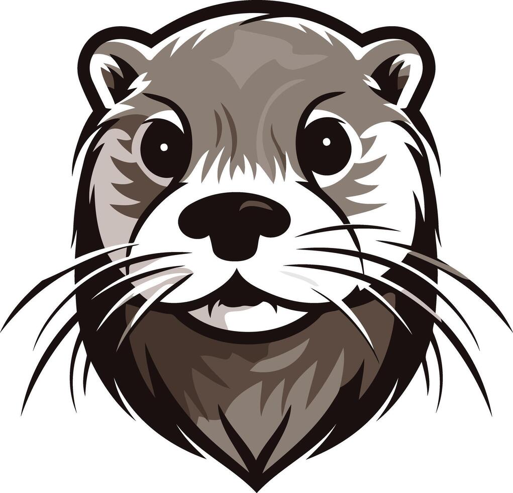 Cute Otter Cartoon Illustration vector