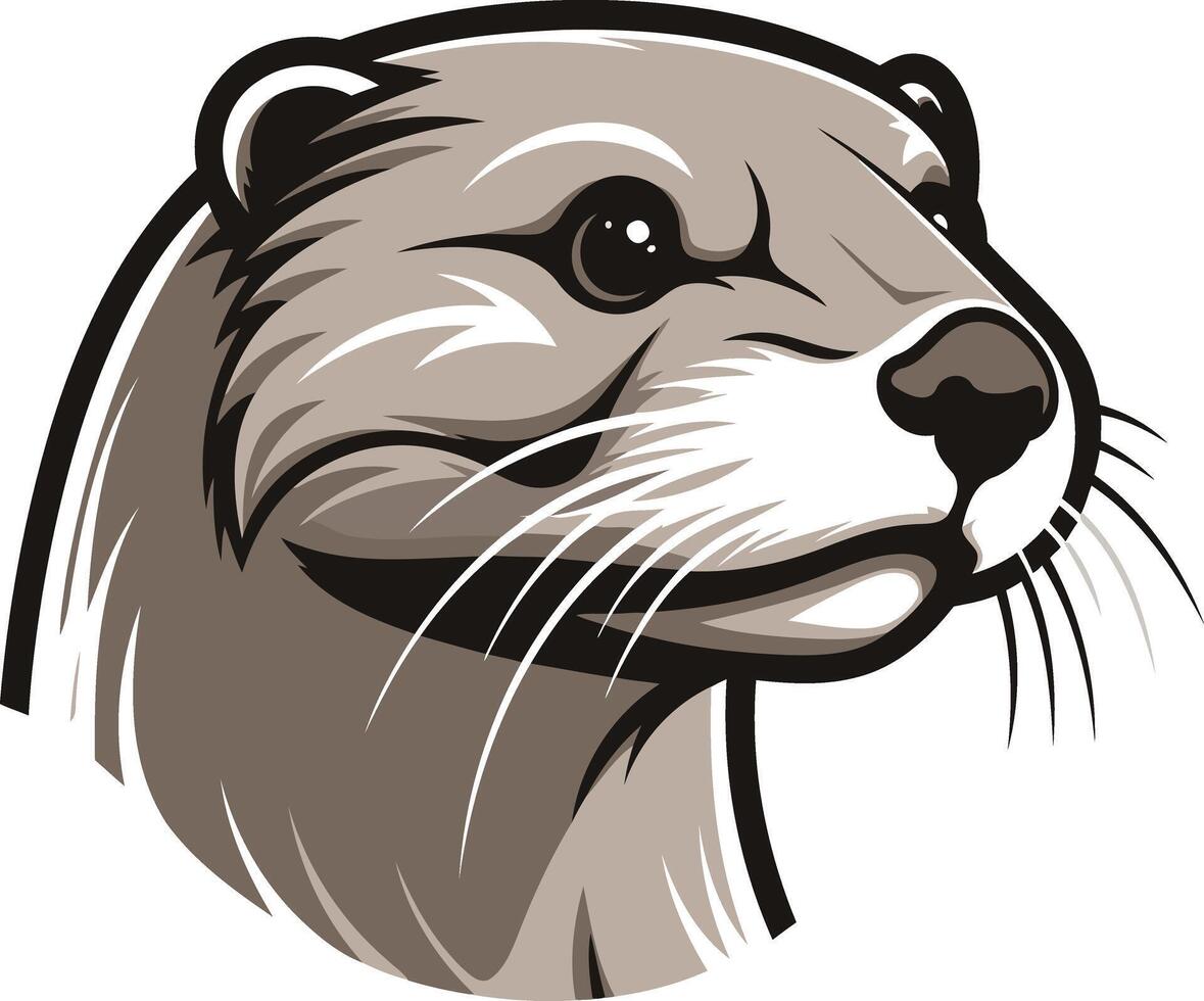 Otter Mascot Illustration vector