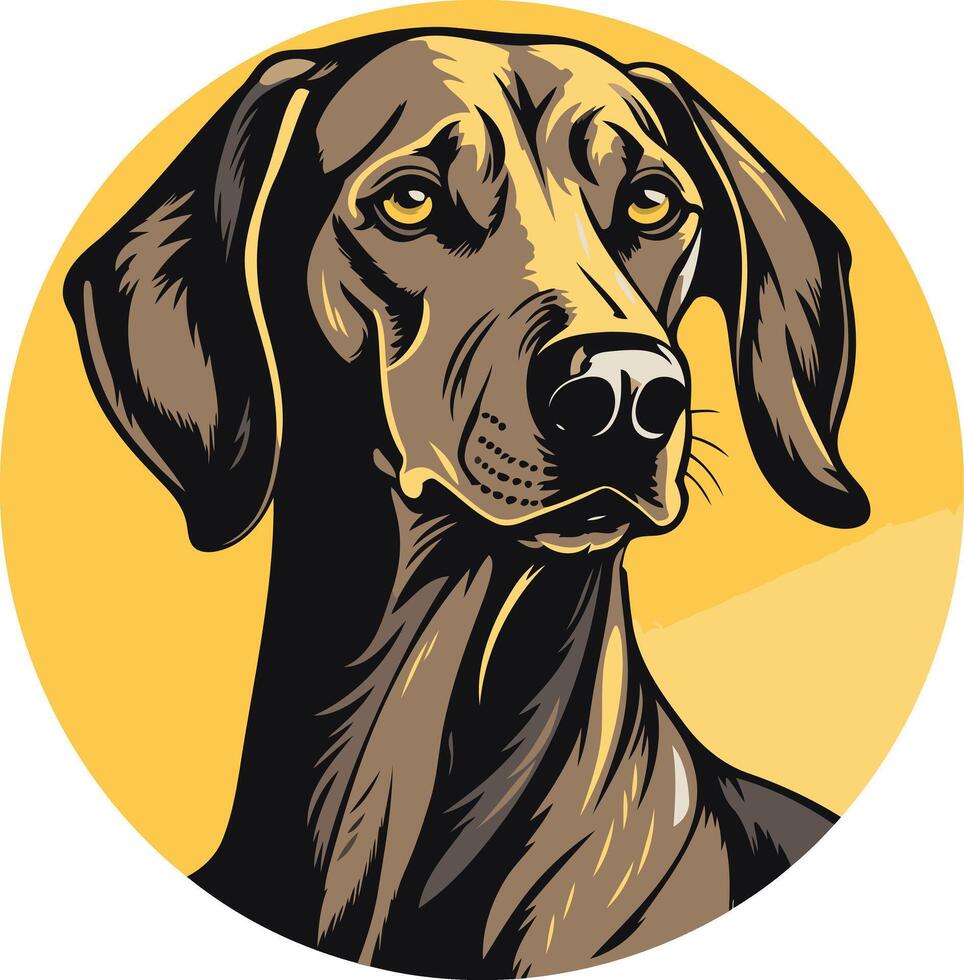 Portrait of a Brown Dog vector