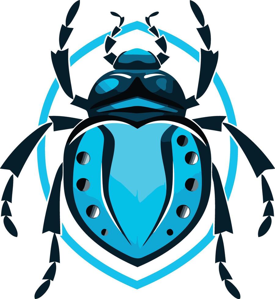 Abstract Illustration of a Blue Beetle vector