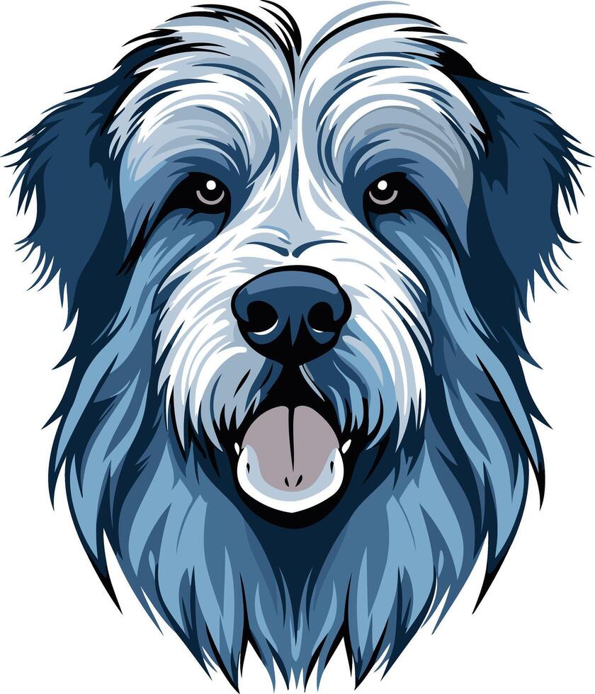 Blue Dog Portrait vector