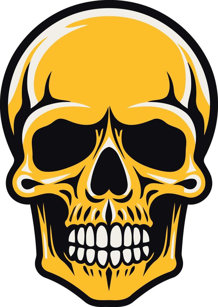 Golden Skull Illustration vector
