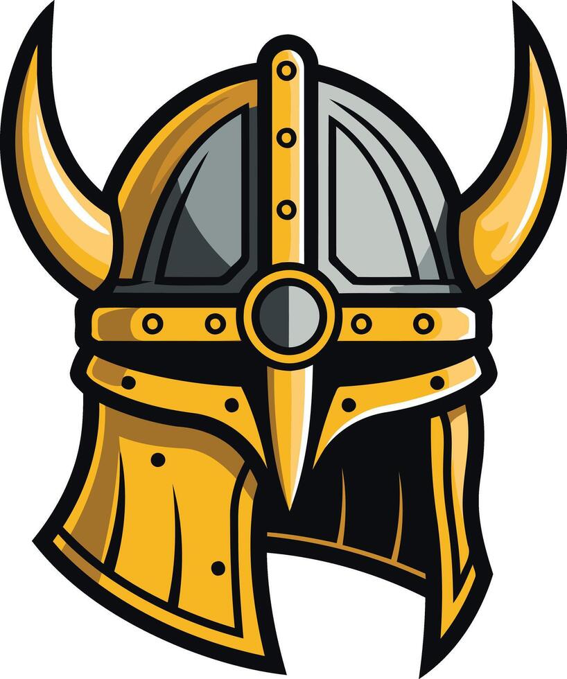 Viking Helmet with Horns vector