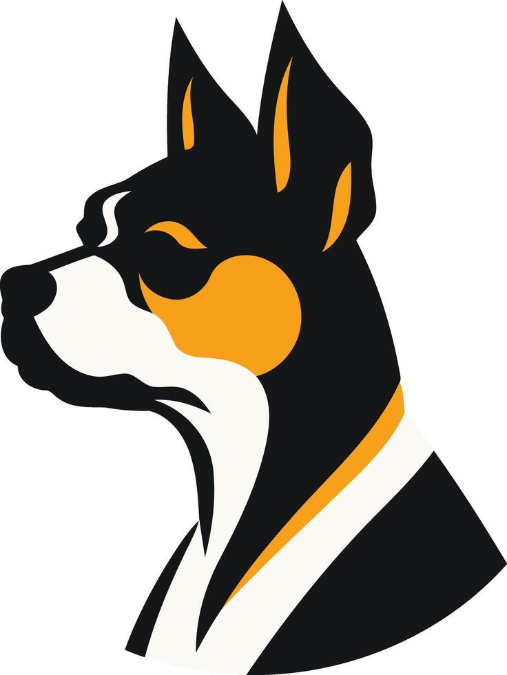Cool Dog with Sunglasses in a Suit vector