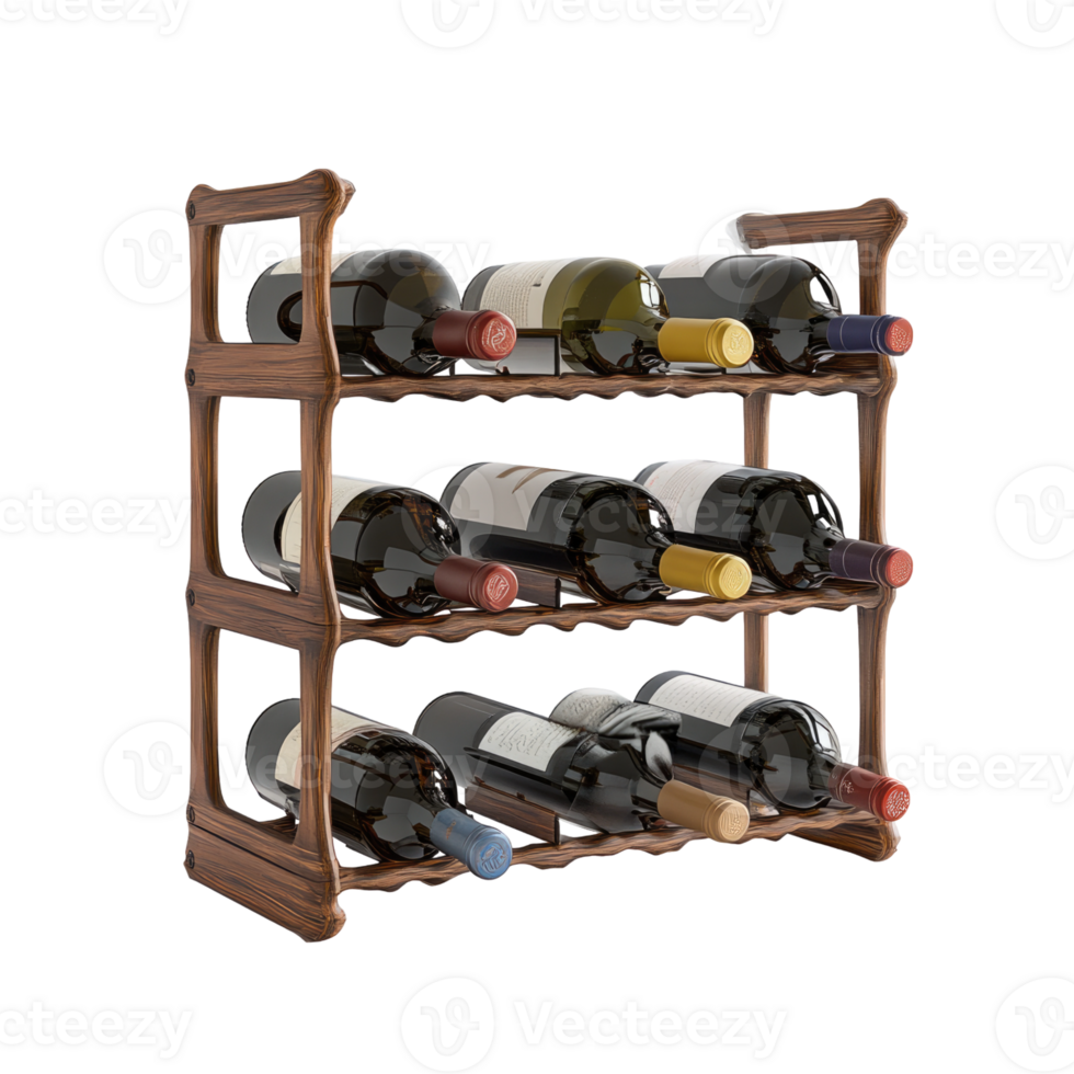 Wine rack on Transparent background png