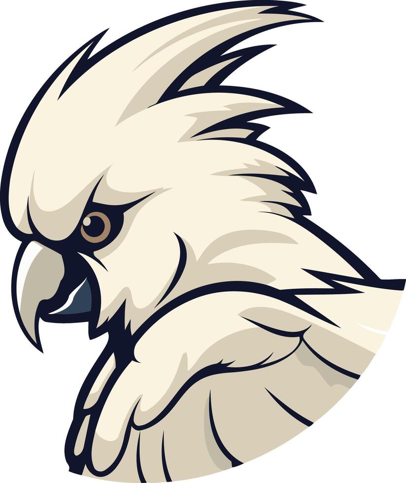 White Cockatoo Mascot Illustration vector