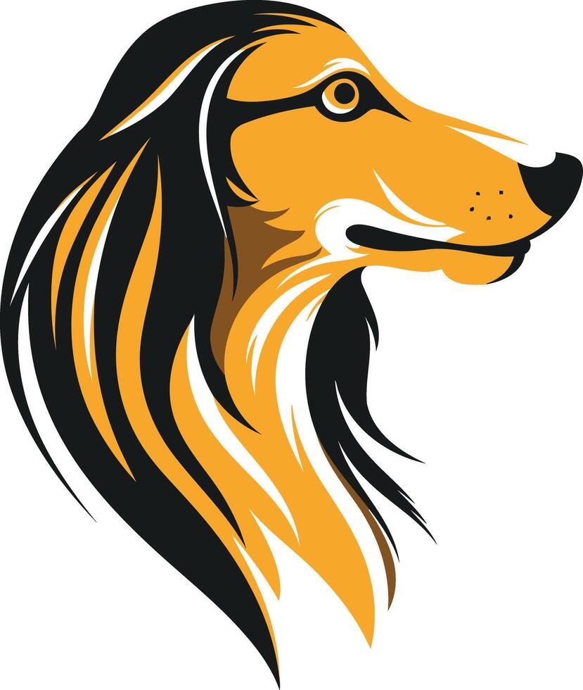 A stylized illustration of a dog's head, perfect for pet related businesses, logos, and branding vector