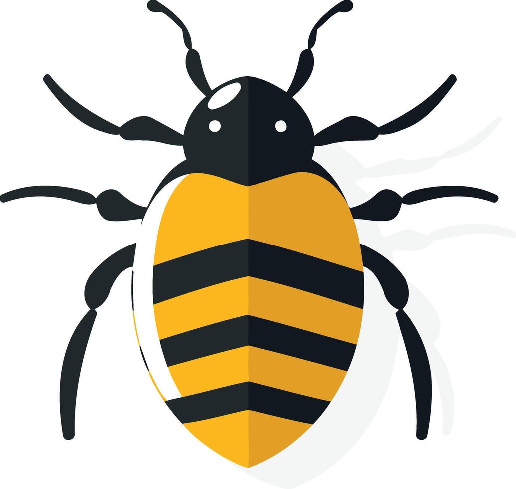 Flat Illustration of a Bee vector