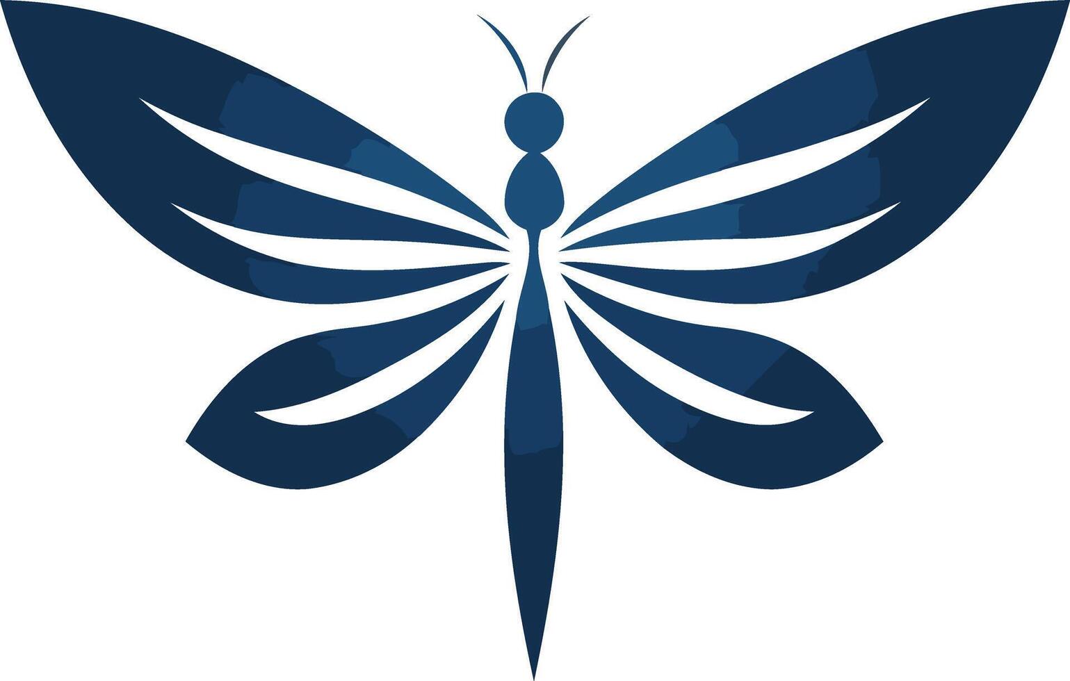 Abstract Blue Dragonfly Illustration vector