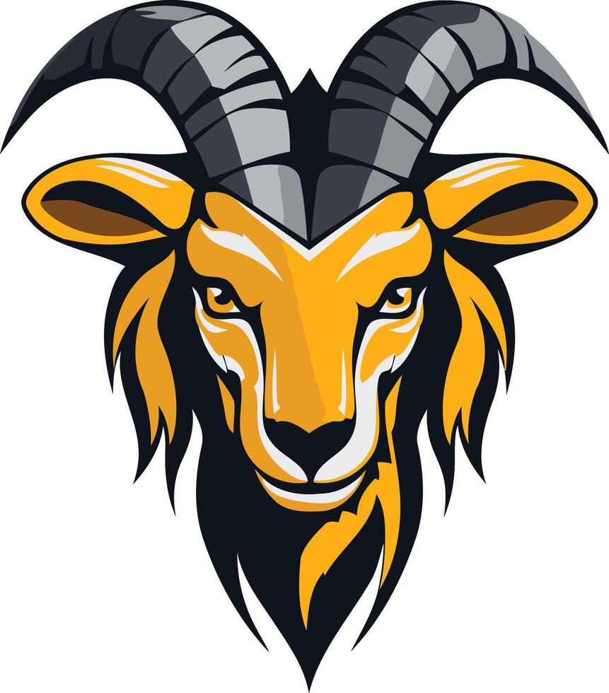 Fierce and Proud Mountain Goat vector