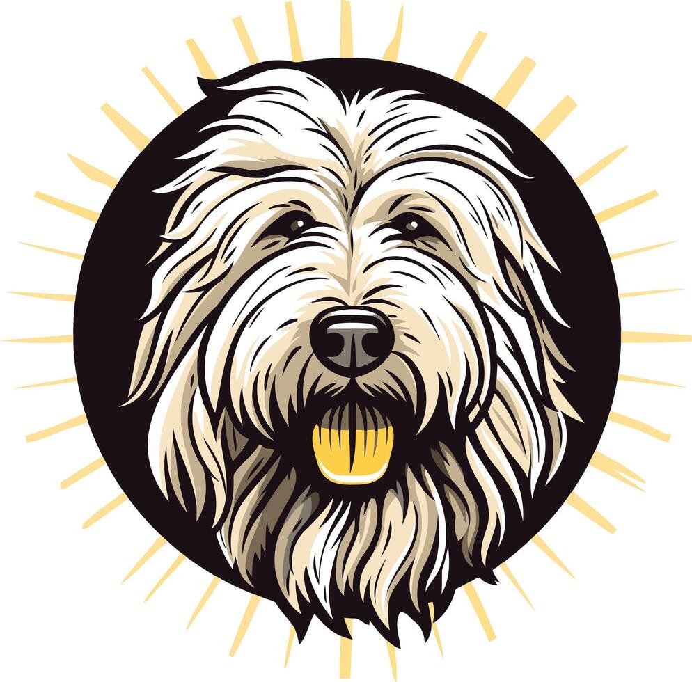 Portrait of a Happy Dog vector