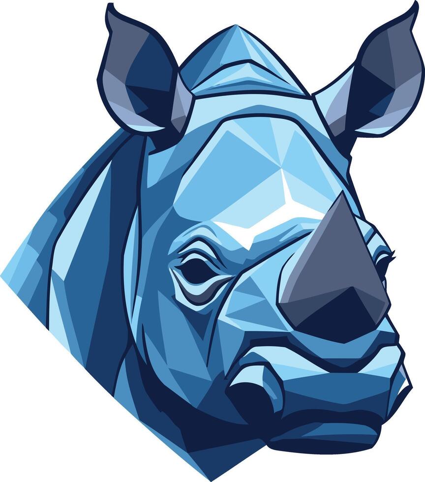 Geometric Rhino Illustration vector
